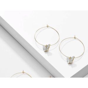 ✨ Dainty Butterfly Hoop Earrings✨